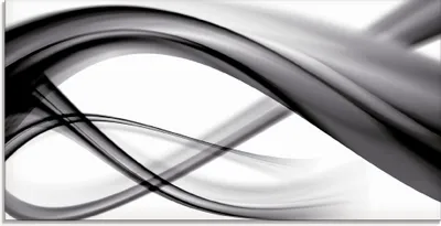 Produktbild von ARTland Glasbild Abstrakte Komposition (s/w) Größe: 100x50 cm