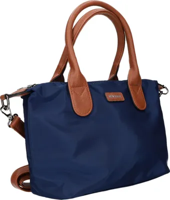Produktbild von Blaue Schultertasche aus Textil mit Reißverschluss, abnehmbarem Schulterriemen, 32x20x11 cm