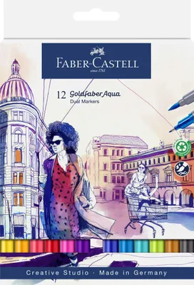 Produktbild von Faber-Castell 164612, 12 Stück(e), Mehrfarbig, Feine Spitze, Mehrfarbig, Recycelbarer Kunststoff, 0,6 mm