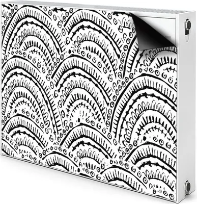Produktbild von Magnet Heizkörperverkleidung Heizkörper-Abdeckung Heizung Heizkörper 90x60 cm  - Abstraktes Muster