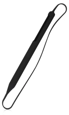 Produktbild von kwmobile Silikon Hülle kompatibel mit Apple Pencil (2. Gen) - mit Strap - iPad Pen Case Stift Schutzhülle - Schutz Abdeckung - Schwarz