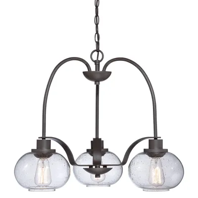 Immagine prodotto di Lampadario a tre luci Elstead Trilogy, attacco E27, finitura bronzo anticato