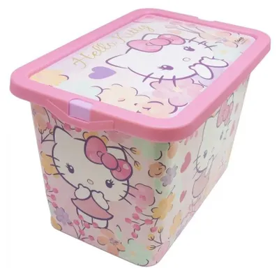 Image de Boîte de rangement en plastique Hello Kitty Pastel 7 L