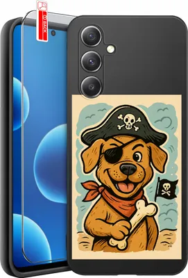 Image de Étui pour Samsung S23, motifs "chiens", avec verre de protection 9H