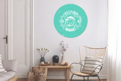 Produktbild von MuchoWow® - Wand-Kreis - Wohnzimmer - Bild - Runde - Wanddeko - Dibond - Kunstdrucke