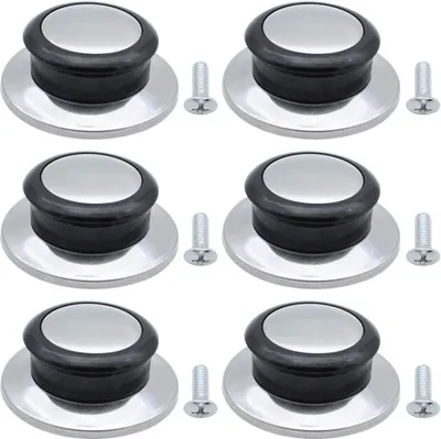 Produktbild von 6 Stücke Hitzebeständige Topfdeckelknopf Ersatzgriff Universalgriff für Topfdeckel Pfannendeckel Kochgeschirr Topfdeckelgriff Ersatzdeckelknöpfe für Home Küche