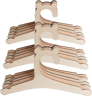 Immagine prodotto di 15 ganci in legno per bambini - Ganci antiscivolo per appendere i vestiti