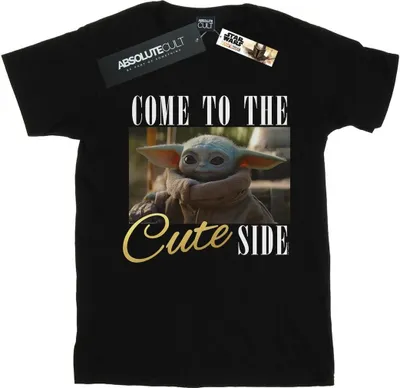 Produktbild von Star Wars - "The Mandalorian Come To The Cute Side" T-Shirt für Damen BI45772 (XXL) (Schwarz)