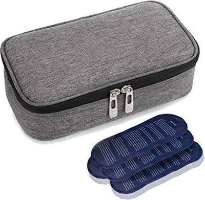 Image de Sac de refroidissement pour insuline Famanu - Gris, portable et sûr