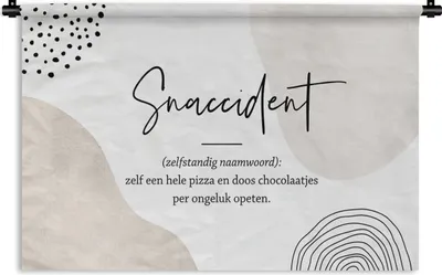 Produktbild von MuchoWow® Wandteppich Wandbehang Zitate - Snaccident definition - Sprichwörter - Wörterbuch 120x80 cm Tapisserie Dekoration Wandtuch - Wanddekorationen - Wandtücher