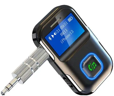 Zdjęcie produktu dla Adapter głośnikowy do samochodu z Bluetooth 5.3 i kolorowym ekranem dotykowym