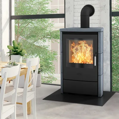 Produktbild von Fireplace Meltemi Dauerbrandofen Stahl Schwarz | Speckstein