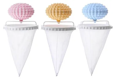Tierhaarfänger für Waschmaschine, 3 Stück, wiederverwendbar, blau/rosa/gelb