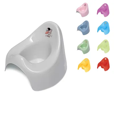 Image de Lorelli Pot en plastique inoffensif, protection contre les éclaboussures, facile à nettoyer gris clair