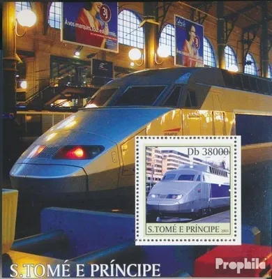 Produktbild von Briefmarken Sao Tome e Principe 2003 Mi Block 470 (kompl. Ausgabe) postfrisch T.G.V.-Züge