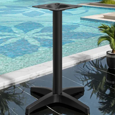 Produktbild von BARCELONA | Bistro Stehtischgestell | Höhe: 111 cm | Fuß: Ø 66 cm | Schwarz | Stehtischgestell Outdoor, Tischgestell Aluminium, Gastro Stehtischgestell