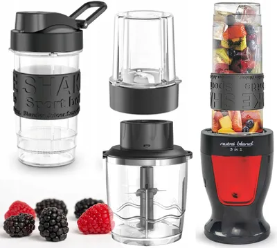 Zdjęcie produktu dla Mikser stojący Kalorik 5W1, 300 W – idealny do przygotowywania smoothie, koktajli i innych napojów. Wyposażony w 2 pojemniki