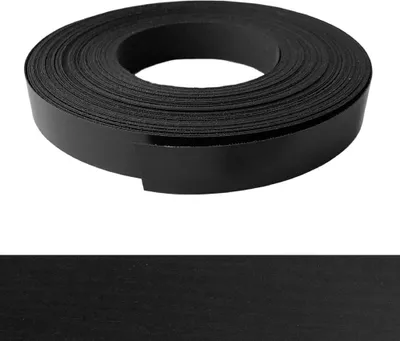 Produktbild von Kantenumleimer Melamin 22mm x 10m mit Schmelzkleber in Esche schwarz pore Dekor