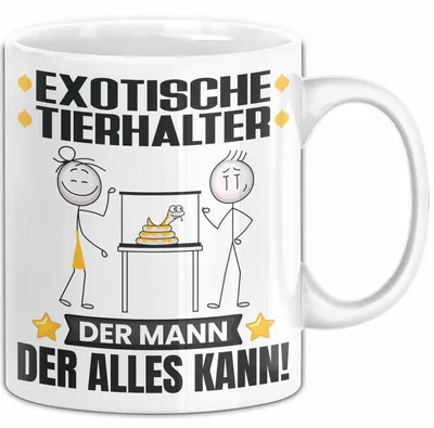 Produktbild von ExotischeTierhalter Tasse Geschenk für ExotischeTierhalter Der Mann Der Alles Kann Geschenkidee zum Geburtstag (Weiß)
