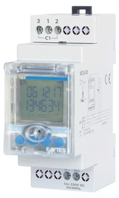 Digitales Zeitrelais 230 V AC, 32 Programme, LCD, 16 A