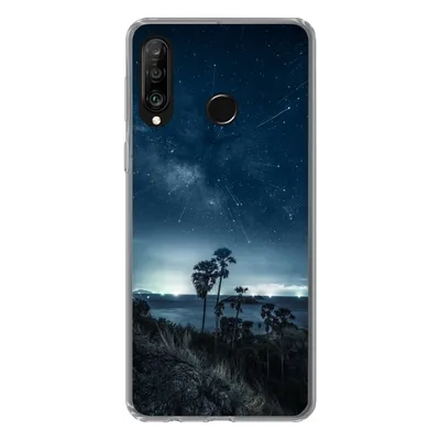 Produktbild von MuchoWow® Handyhülle Schutzhülle Hülle für Huawei P30 Lite Sternenhimmel - Meer - Tropisch - Jungen - Mädchen - Kinder Silikon Softcase Handy Hülle - Handyhülle
