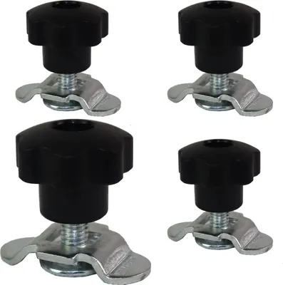 Produktbild von Schraubfitting Airlineschiene Single 4 Stück Set Sterngriff M8x20 500 daN