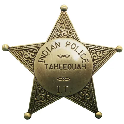 Produktbild von Sheriffstern Indianerpolizei Stern messingfarbend