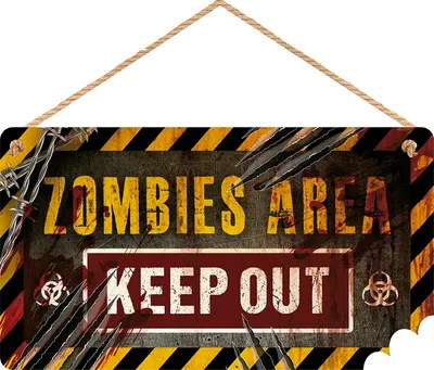 Produktbild von Zombie Holzschild - Horror Halloween deko