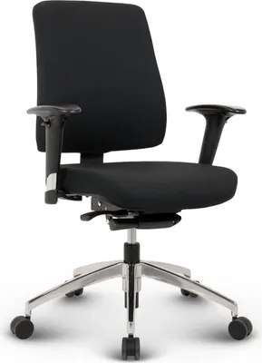 Produktbild von VERSEE Basic Bürostuhl Schwarz Stoff – ergonomischer Drehstuhl & Schreibtischstuhl, bequem für langes Sitzen, stabiler Drehstuhl bis 150 kg belastbar