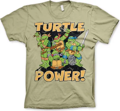 Produktbild von TMNT - Turtle Power! T-Shirt - Small - Khaki