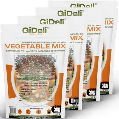 Immagine prodotto di Miscela per zuppa 20 kg, brodo vegetale senza disidratato, verdure per zuppa, vegano, naturale, GiDeli