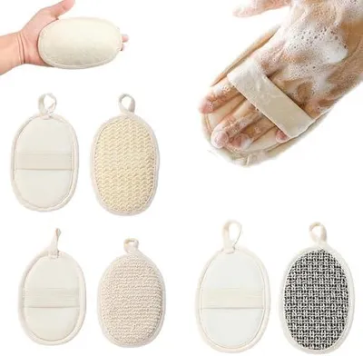 Produktbild von Luffa Schwamm Körper,3 Stück Duschschwamm,Natürlicher Peeling Schwamm,Natürlicher Peeling-Luffa-Körperschwamm,für Damen und Herren,für Körper und Gesicht