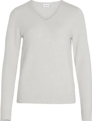 Image de VILA pull fin en tricot Knitted Basic Stretch Sweater manches longues V-Neck VIRIL Taille : M
