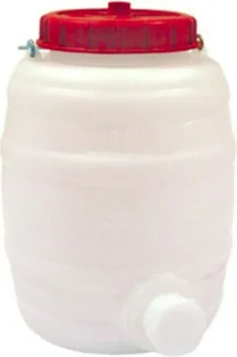Obrázek produktu pro Fermentační nádoba,sud na nápoje,sud na mošt kulatý - víko + kohout 15L,