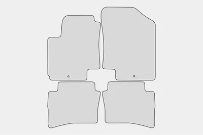 Produktbild von Ganzjahres Fußmatten passend für Hyundai i20 Bj. 2008-2014, Naht:Silber
