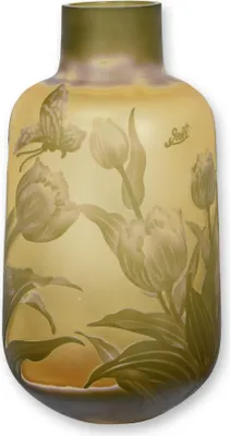 Produktbild von Vase Glas Galle-Style „Tulpe“ Replikat Retro Design Dekoration