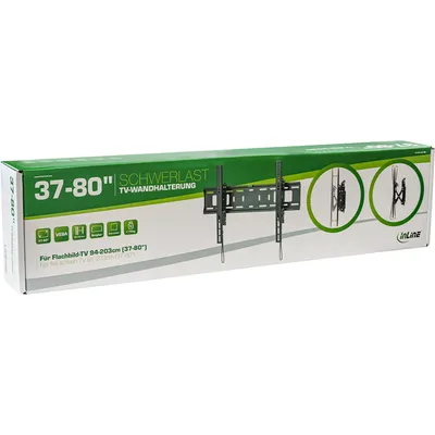 Immagine prodotto di InLine® Supporto a parete per TV per carichi pesanti, inclinabile, per TV a schermo piatto (37-80"), max. 75 kg