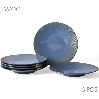 Produktbild von Teller Set 6-teiliges Keramik Ø27 cm Speise-, Dessert-, Kuchen- & Frühstücksteller Flachteller für 6 Personen mikrowellen- & spülmaschinenfest