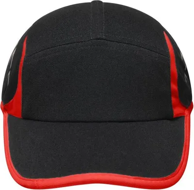 Produktbild von Running 4 Panel Cap Stirnanliegende 4 Panel Cap black/red, Gr. one size