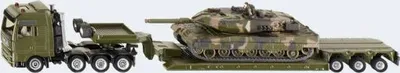 Produktbild von Siku Tieflader mit Panzer Modell olivgrün; 1872