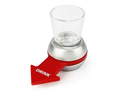 Produktbild von Barbuzzo Trinkspiel Spin The Shot – Das interaktive Flaschendrehen Spiel mit Shotglas