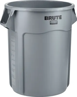 Produktbild von Rubbermaid 2655 BRUTE, 208,2 l, Rund, Lineares Polyethylen mit niedriger Dichte (LLDPE), Grau, Manuell, NSF, UV