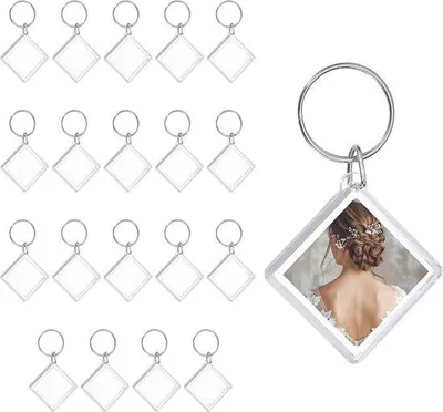 Produktbild von Famanu Schlüsselanhänger-Fotolisten 20 Stück - 3,5 x 3,5 cm