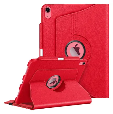 Produktbild von Fintie Hülle für iPad 11 Generation 11 Zoll 2025 (A16), iPad 10 Generation 10.9 Zoll 2022 mit Pencil Halter - Schutzhülle Cover mit 360 Grad drehbarem Ständer und Auto Schlaf/Wach, Rot