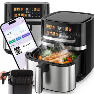 Produktbild von Heißluftfritteuse 6,5 Liter, 2200W, 10-in-1 Airfryer, Air fryer, WiFi-Steuerung, Spülmaschinenfeste Körbe, Grillen, Backen, Warmhalten, Retoo