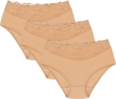 Image de Wol-Bar Eco-Hi 3 paquets de culottes beiges XL