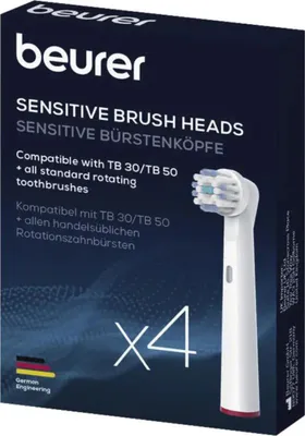 Produktbild von BEURER Ersatzköpfe Sensitive elektrische Zahnbürste 4er Pack