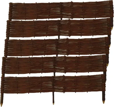 Immagine prodotto di Set di 5 Palizzate in Salice 100x20 cm – Recinzione in Vimini Naturale per Aiuole e Bordo Prato