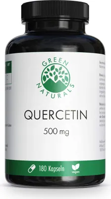 Obrázek produktu pro GREEN NATURALS Quercetin 500 mg vysoká dávka, 180 kapslí