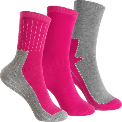 Produktbild von Footstar Kinder Frottee-Socken mit Motiv (3 Paar) Warme Socken mit Thermoeffekt - Pink 31-34